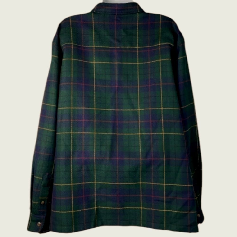 Pendleton Women's Green Blue Plaid Celebration Tartan Wool Zip Front Jacket M - Picture 6 of 15